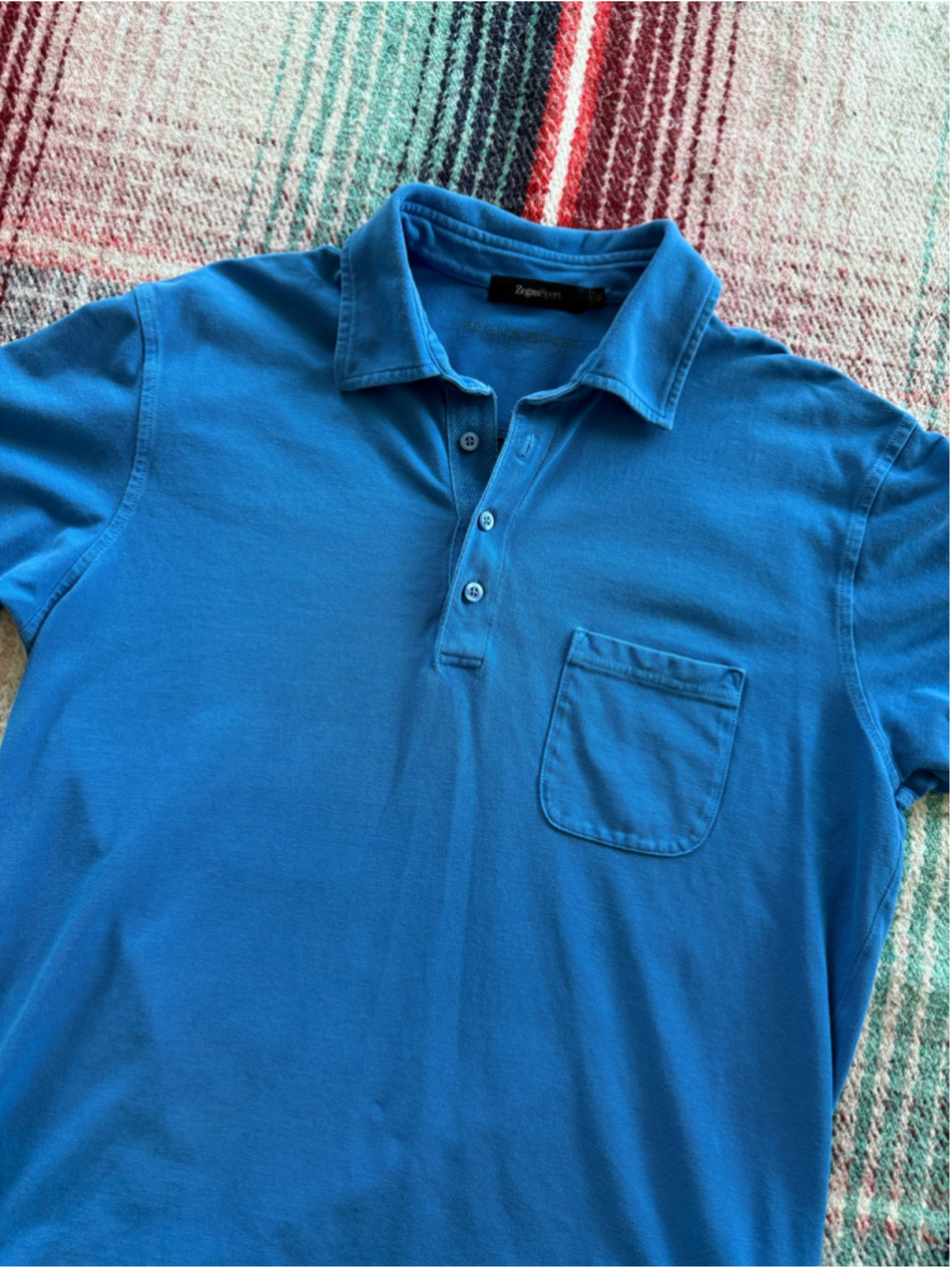 Zegna Sport Blue Polo Shirt XL